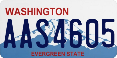 WA license plate AAS4605