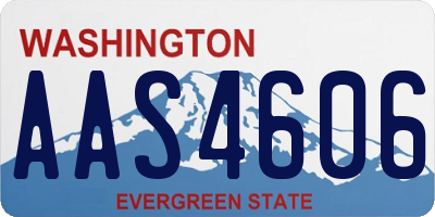 WA license plate AAS4606