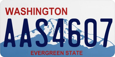 WA license plate AAS4607