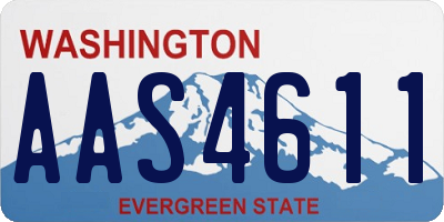 WA license plate AAS4611