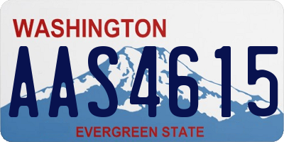 WA license plate AAS4615