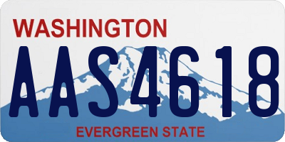 WA license plate AAS4618