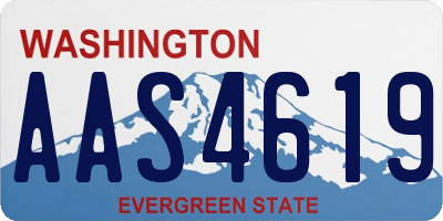 WA license plate AAS4619