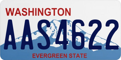 WA license plate AAS4622