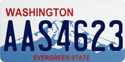 WA license plate AAS4623