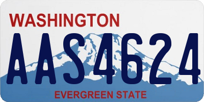 WA license plate AAS4624