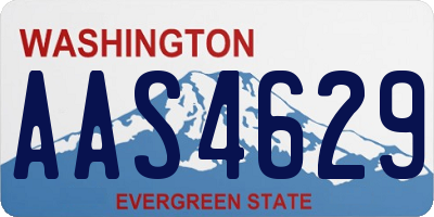 WA license plate AAS4629
