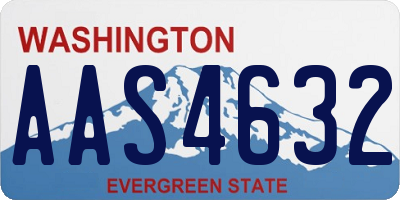 WA license plate AAS4632