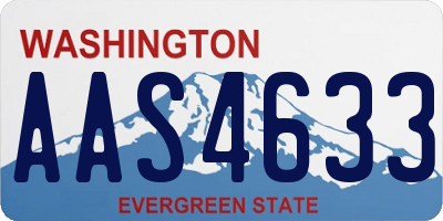 WA license plate AAS4633