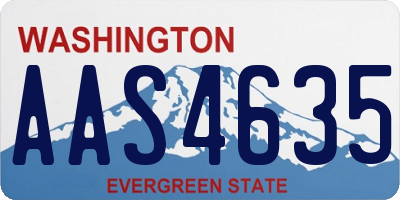 WA license plate AAS4635