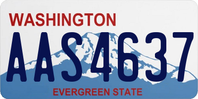 WA license plate AAS4637