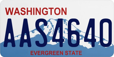 WA license plate AAS4640