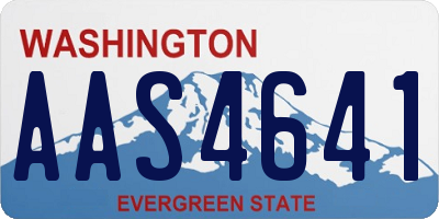 WA license plate AAS4641