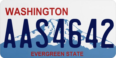 WA license plate AAS4642