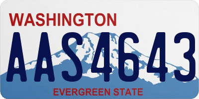 WA license plate AAS4643