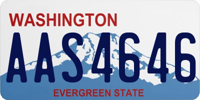 WA license plate AAS4646