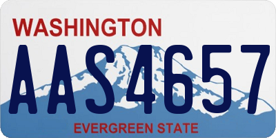 WA license plate AAS4657