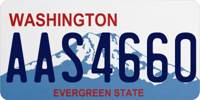WA license plate AAS4660