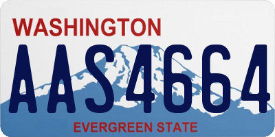 WA license plate AAS4664