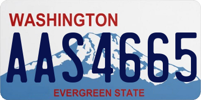 WA license plate AAS4665