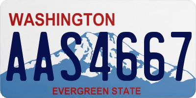 WA license plate AAS4667