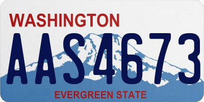 WA license plate AAS4673