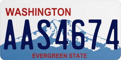 WA license plate AAS4674