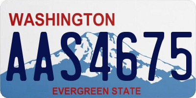 WA license plate AAS4675
