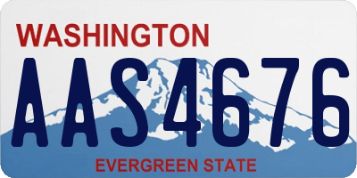 WA license plate AAS4676