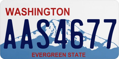 WA license plate AAS4677
