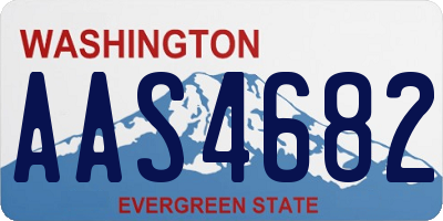 WA license plate AAS4682