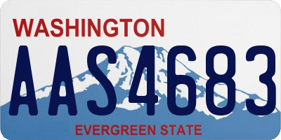 WA license plate AAS4683