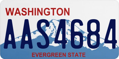 WA license plate AAS4684
