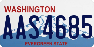 WA license plate AAS4685