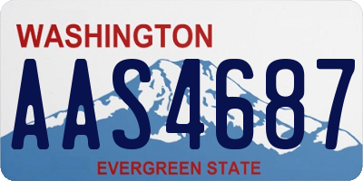 WA license plate AAS4687