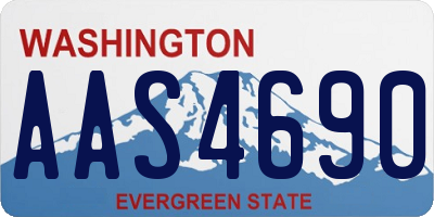 WA license plate AAS4690