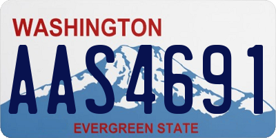 WA license plate AAS4691