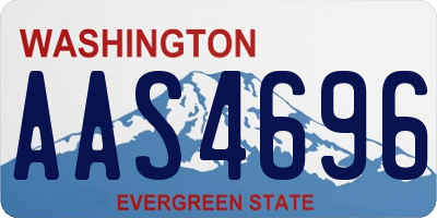 WA license plate AAS4696