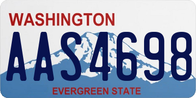 WA license plate AAS4698
