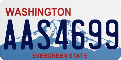 WA license plate AAS4699