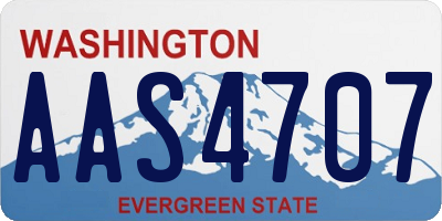 WA license plate AAS4707