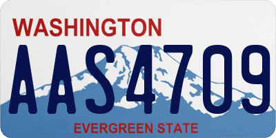 WA license plate AAS4709