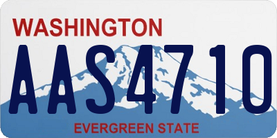 WA license plate AAS4710