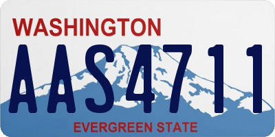 WA license plate AAS4711