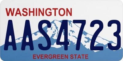 WA license plate AAS4723