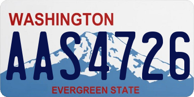 WA license plate AAS4726