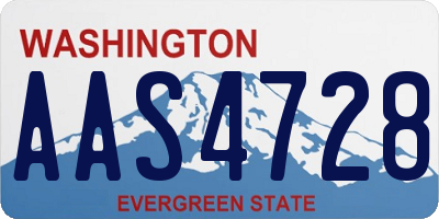 WA license plate AAS4728