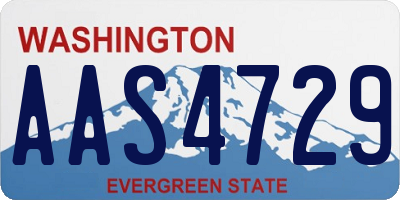 WA license plate AAS4729