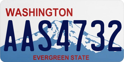 WA license plate AAS4732