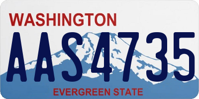 WA license plate AAS4735